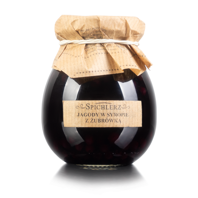 Jagody w syropie z żubrówką 280g