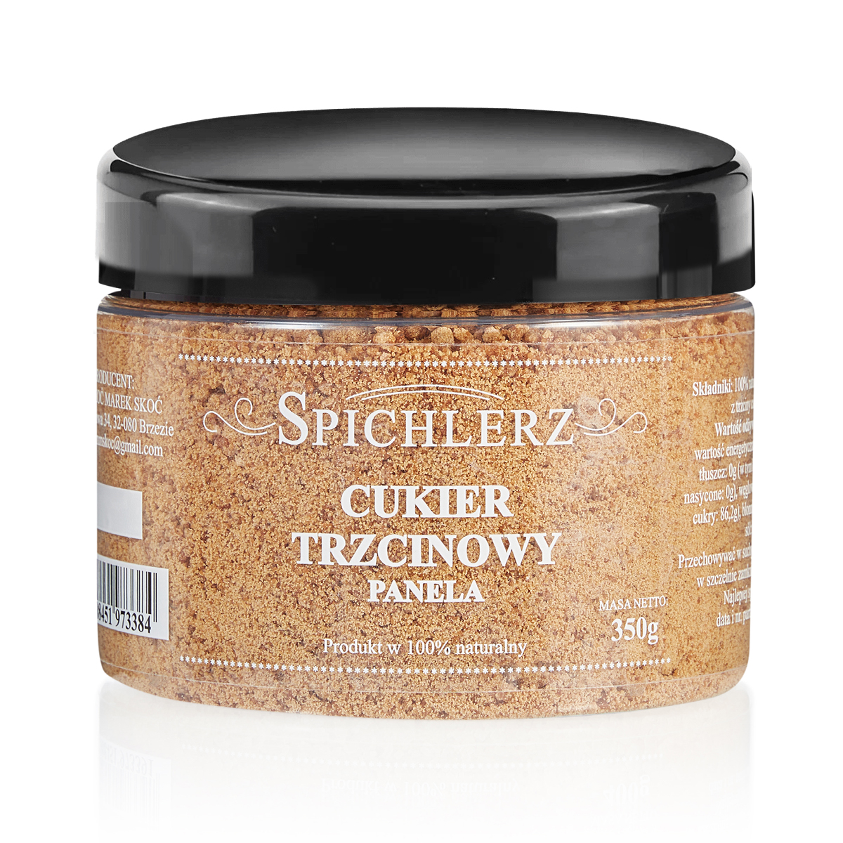 Cukier trzcinowy panela 350g